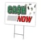 Signmission Cash Now Yard Sign & Stake outdoor plastic coroplast window, C-1216 Cash Now C-1216 Cash Now - alternate 1